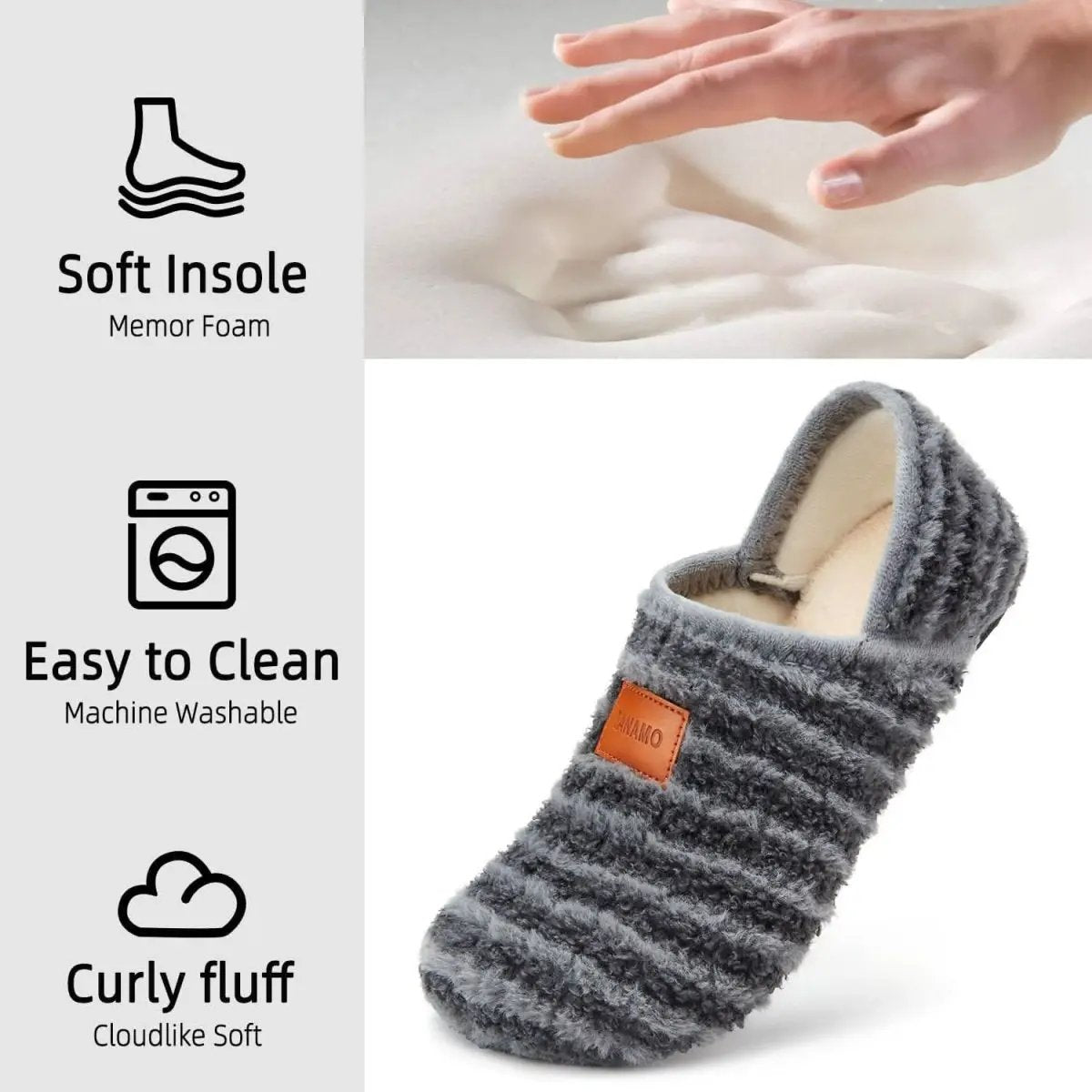 House Slippers for Women Men Indoor Barefoot Slippers Socks Furry Slip on House Shoes Cozy Comfy Slippers for Home Bedroom Travel Yoga - Love Salve